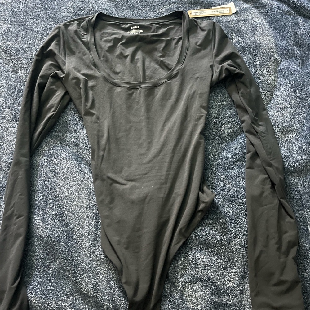 SKIMS black Long Sleeve Bodysuit
